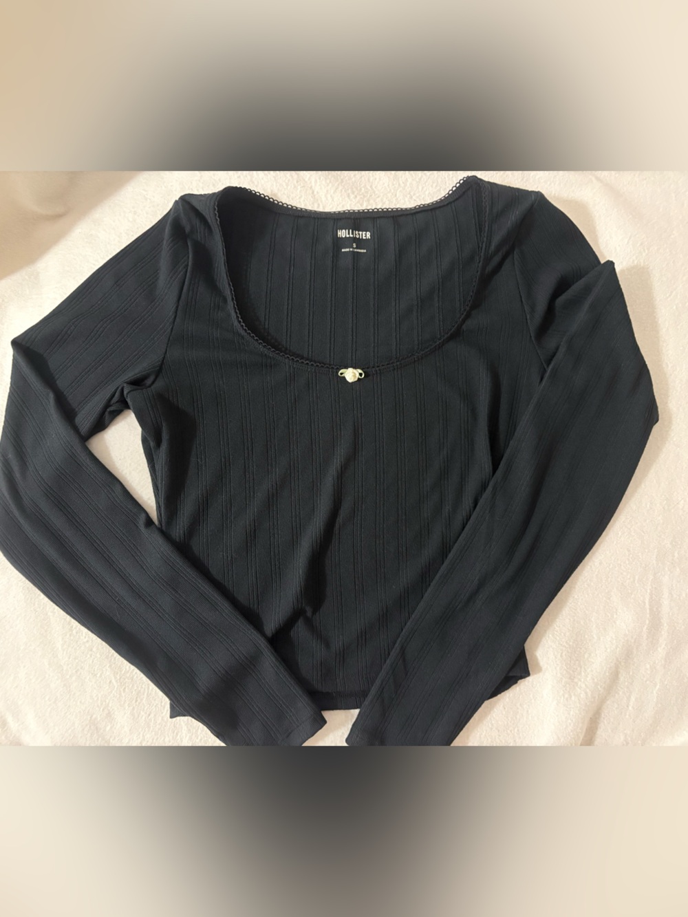 Pointelle Seamless Fabric Scoop Top